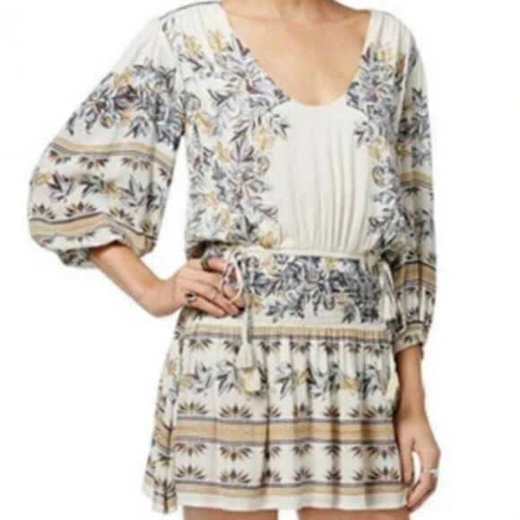 Free People Moonlight Drive Mini Peasant Dress Boho Women’s Small - Picture 10 of 10